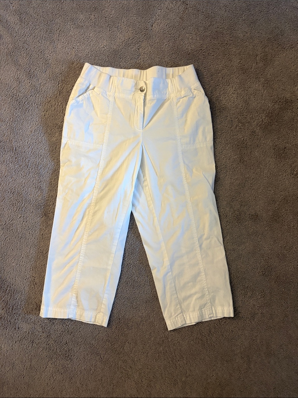 Chico's White Women’s Casual Chino Crop Pants